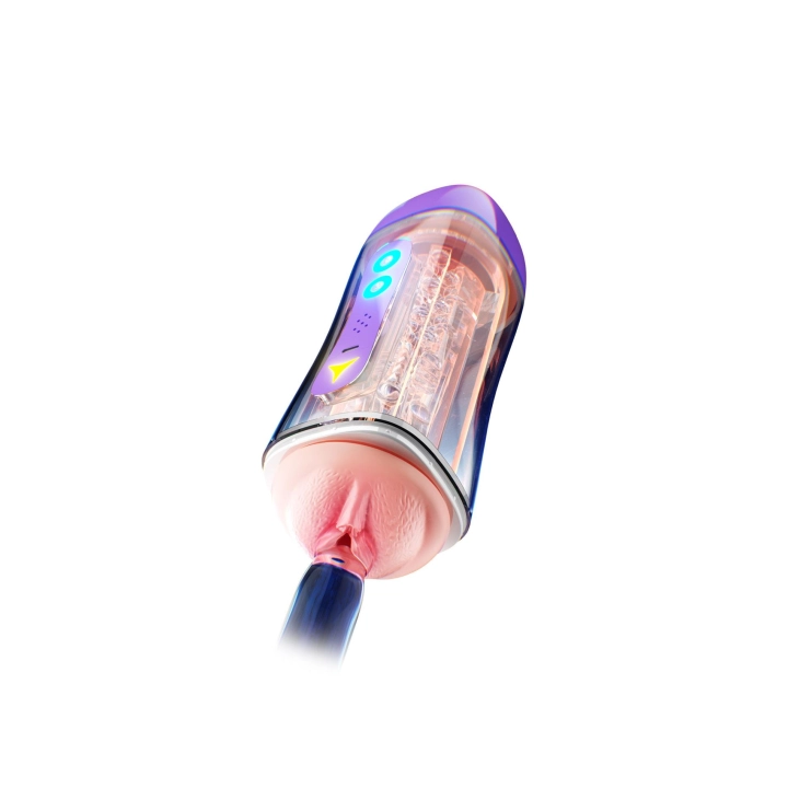 Masturbator Velvet Rhythm – 2w1, 10 trybów wibracji, komunikaty głosowe