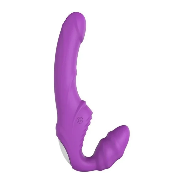 Dildo VIBES OF LOVE, silikonowy, wodoodporny, 9 wzorów wibracji, bez pasków
