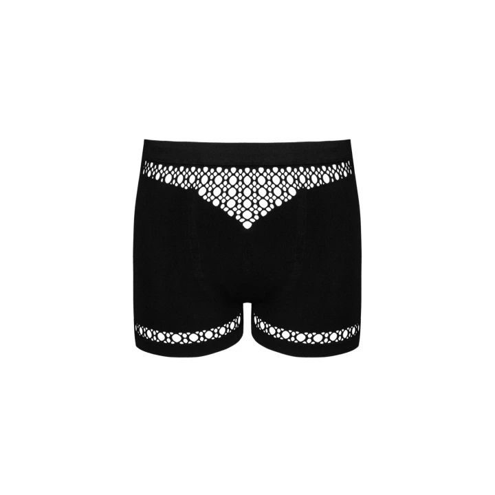 Bokserki OBSESSIVE MEN M102, czarne, elastyczne, zmysłowe wycięcia, nowoczesny fason