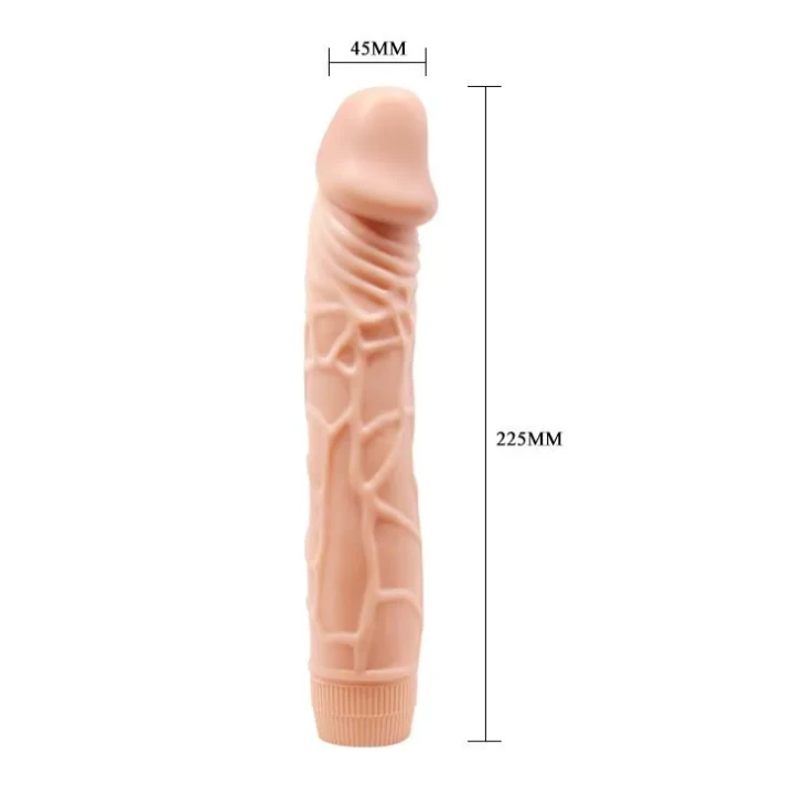 Dildo BAILE BOB 22,5 cm, wibrator realistyczny, żyłkowany, łatwa baza do obrotu
