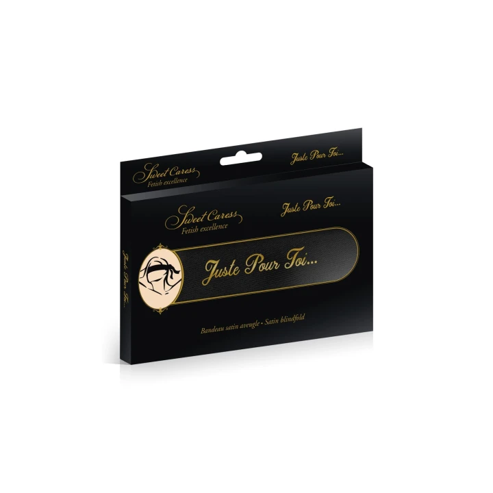 Opaska na oczy, Sweet Caress, satynowa, czarny kolor, uniwersalny rozmiar.