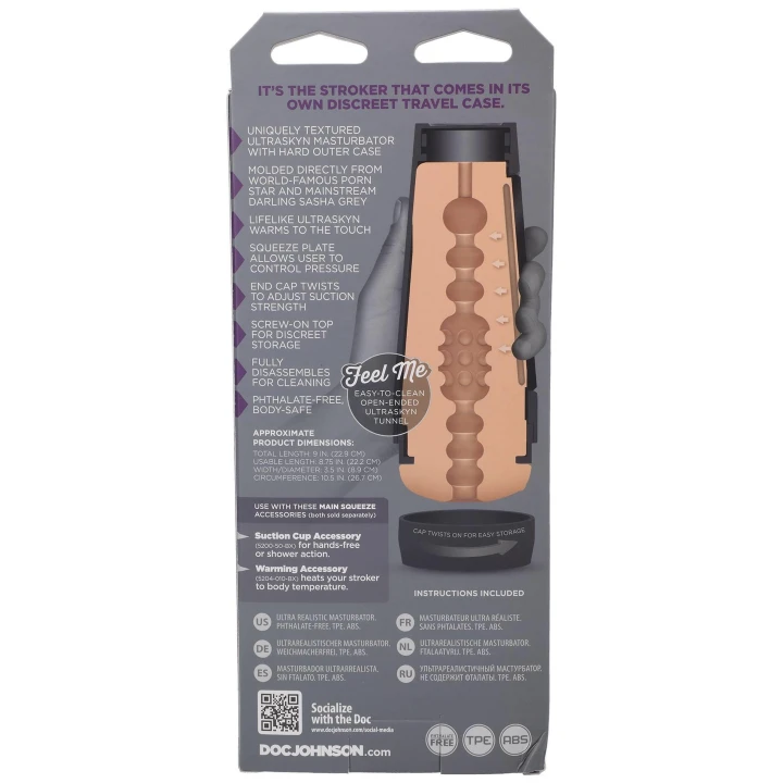 Masturbator ULTRASKYN - Doc Johnson, TPE, regulowana ciasność, hardshell