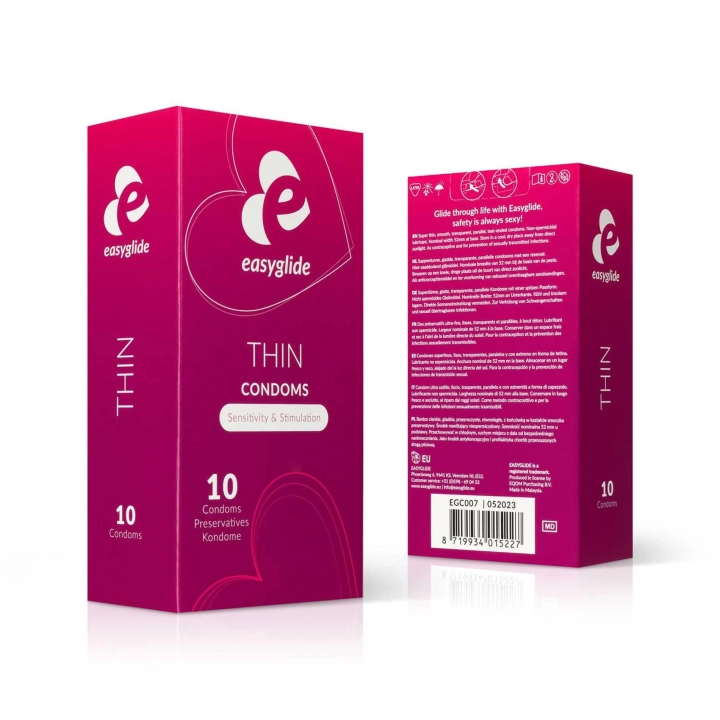 Prezerwatywy – EasyGlide Ultra Thin, ultracienkie, anatomiczne, 10 szt.