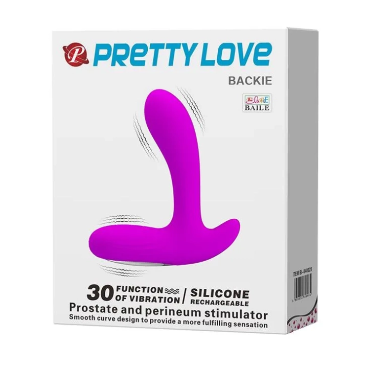 Masażer prostaty PRETTY LOVE - 30 funkcji wibracji, silikon, ładowalny USB