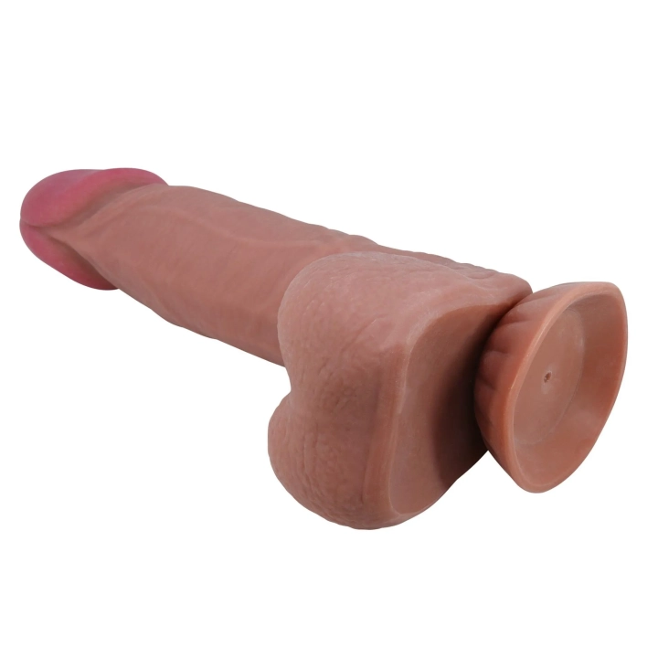 Dildo BAILE, 8,5'' z przyssawką, elastyczny TPR, realistyczny wygląd