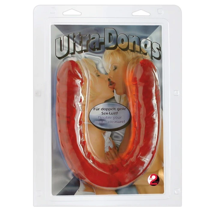 Dildo podwójne Ultra-Dong - elastyczne, długość 43 cm, średnica 4 cm, TPE