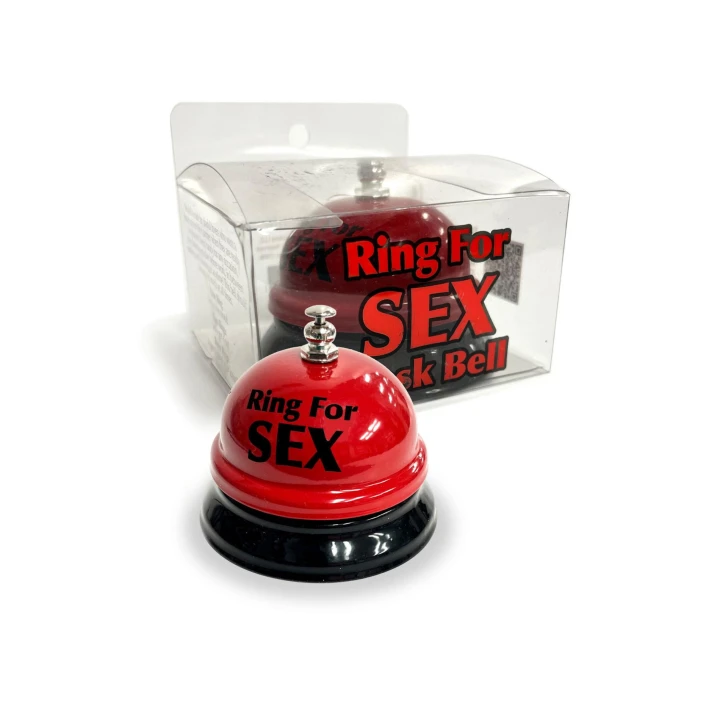 Dzwonek na biurko, Little Genie, czerwony, klasyczny design, kompaktowy rozmiar