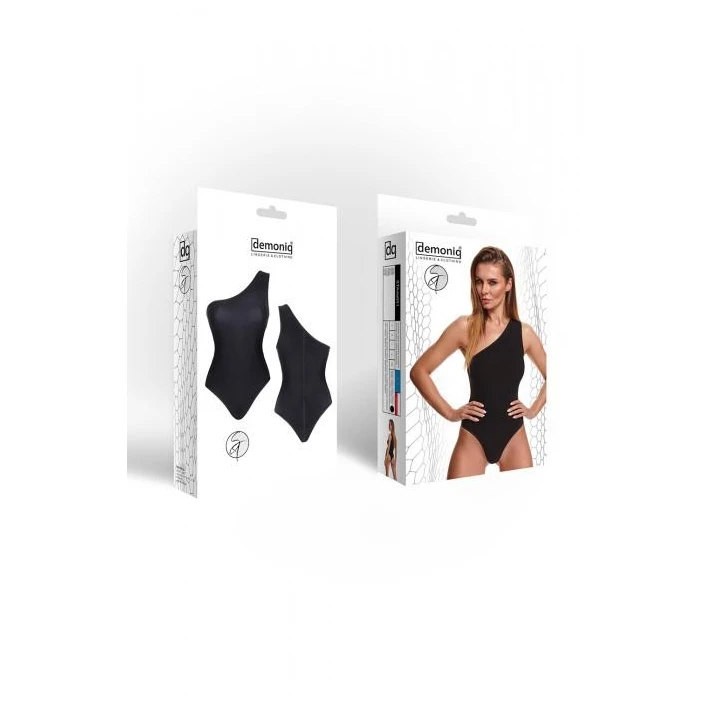 Body Asymetryczne XXL DEMONIQ Kolekcja Silver Touch, Czarny, Poliester, Eleganckie