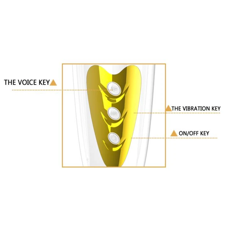 Masturbator dla mężczyzn Pretty Love - 12 funkcji wibracji, głosowe wskazówki, wbudowane gniazdo na słuchawki
