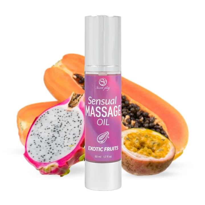 Olejek do masażu Exotic Sensations, 50 ml, nawilżający, zmysłowy zapach egzotycznych owoców