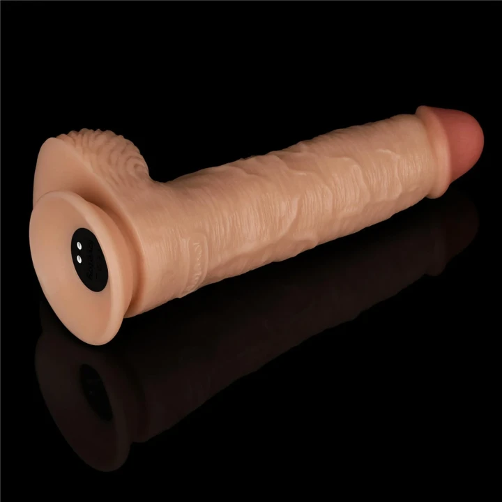 Dildo Power Basics 9.5'' - 10 trybów wibracji, wodoodporny, bezpieczny dla ciała PVC