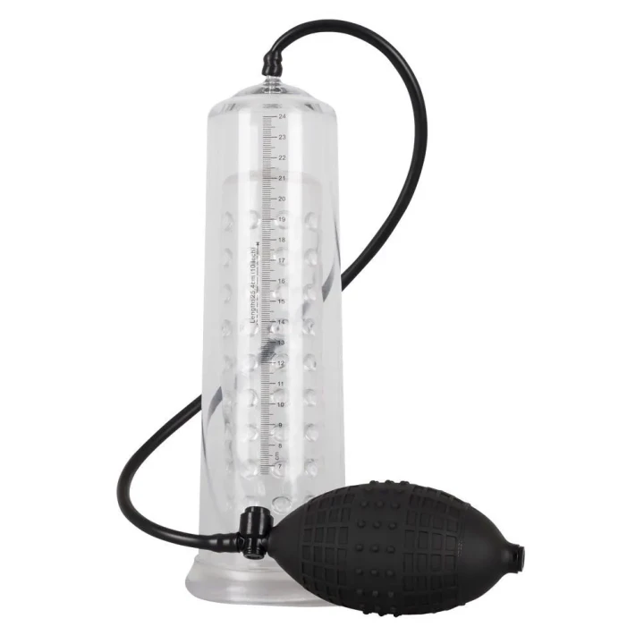 Pompa próżniowa do penisa Fantastic – przezroczysty cylinder, silikonowa tuleja, rękaw z nubami