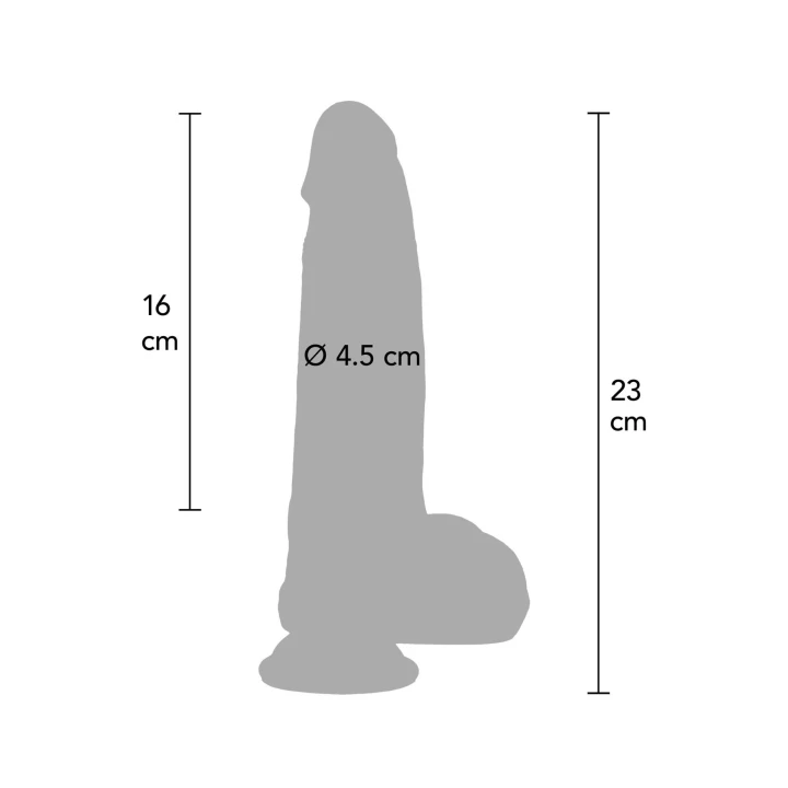 Dildo INFERNO by HIDDEN DESIRE – 23 cm, silikon dual-density, przyssawka