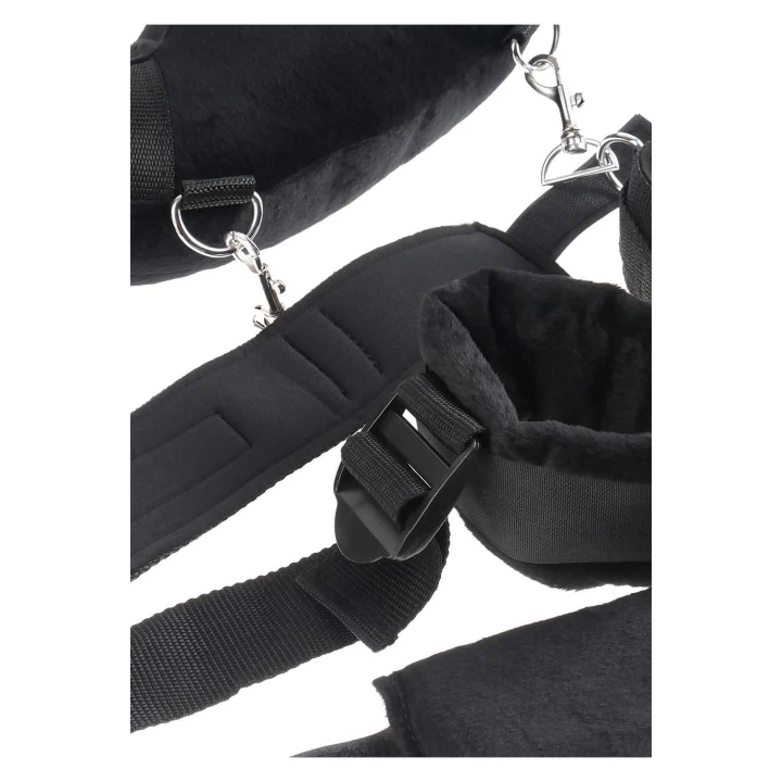 Uchwyt do pozycji z kajdankami FETISH FANTASY SERIES, regulowane paski, metal/nylon