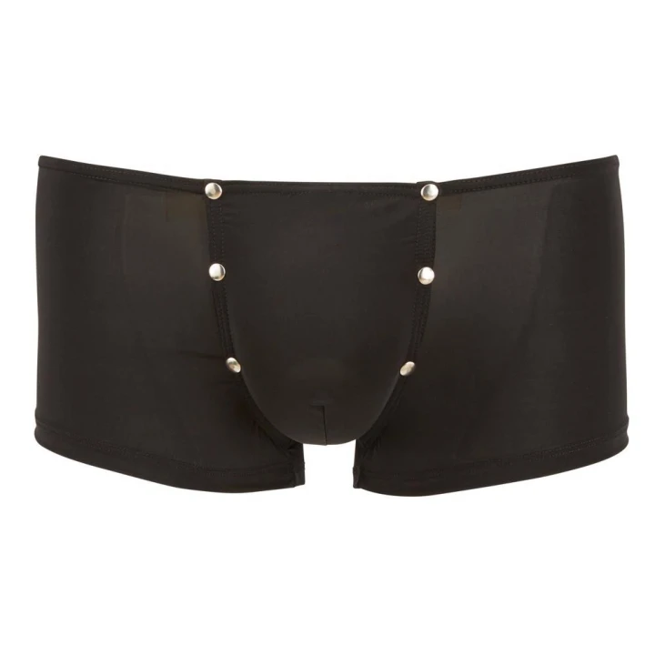 Spodnie męskie elastyczne z poliamidu, lekko przezroczyste, z torbą na zatrzaski