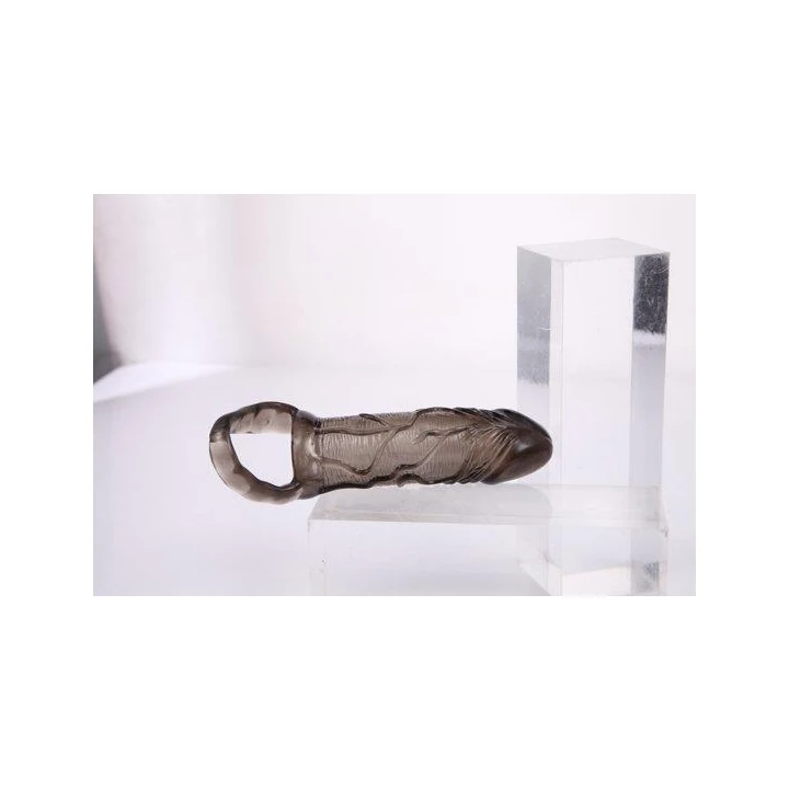 Przedłużacz penisa Big Tom 11,5 cm, elastyczny, z teksturowanym wnętrzem i paskiem kulowym