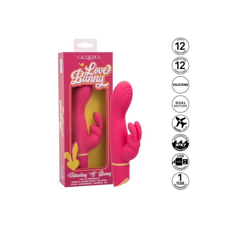 Wibrator G do punktu G Love Bunny | Silikonowy, wodoodporny, 12 funkcji wibracji