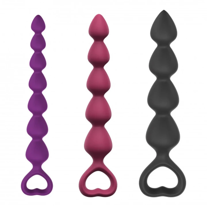 Zestaw stymulatorów analnych BING BANG M - Silikon, wodoodporny, 7 koralików
