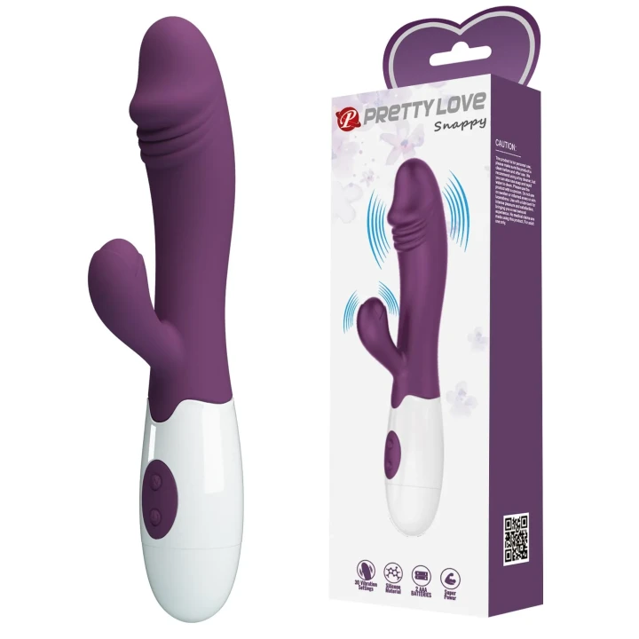 Wibrator króliczek PRETTY LOVE – ABS/Silikon, 30 funkcji wibracji, regulacja intensywności