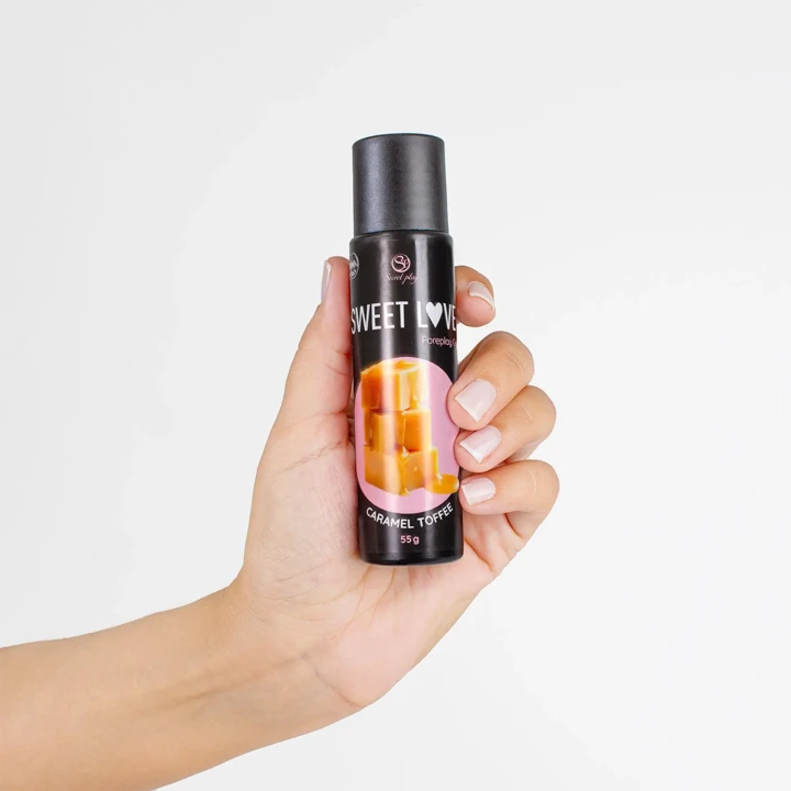 Żel jadalny do masażu - Secret Play, Karmelowe Toffi, 60 ml, 100% jadalny