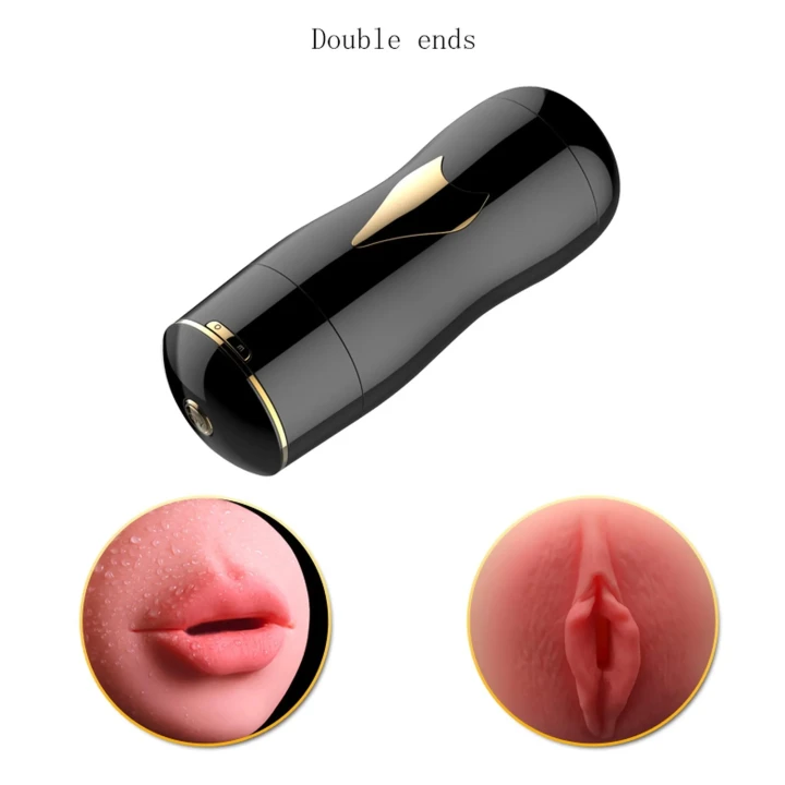 Masturbator dwustronny CyberSkin® 7 funkcji wibracji, masaż 24,8 cm