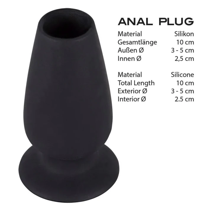 Zatyczka analna - Lust Tunnel Plug M, Silikon, 10 cm długości, 3-5 cm średnicy