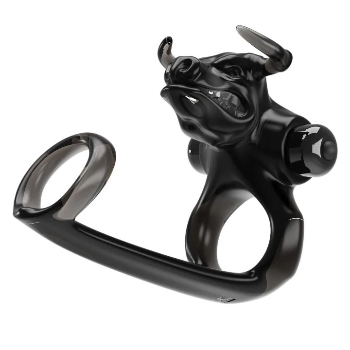 Pierścień erekcyjny BULL WARRIOR, 10 funkcji wibracji, wodoodporny, TPE ABS