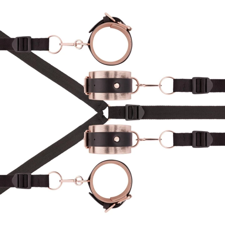 Zestaw mocowania pod materacem - Rosy Gold - Regulowane pasy, estetyka i komfort