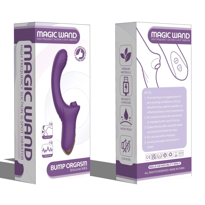 Wibrator G-Spot Suking, ssający łechtaczkę, 10 trybów wibracji i ssania, wodoodporny