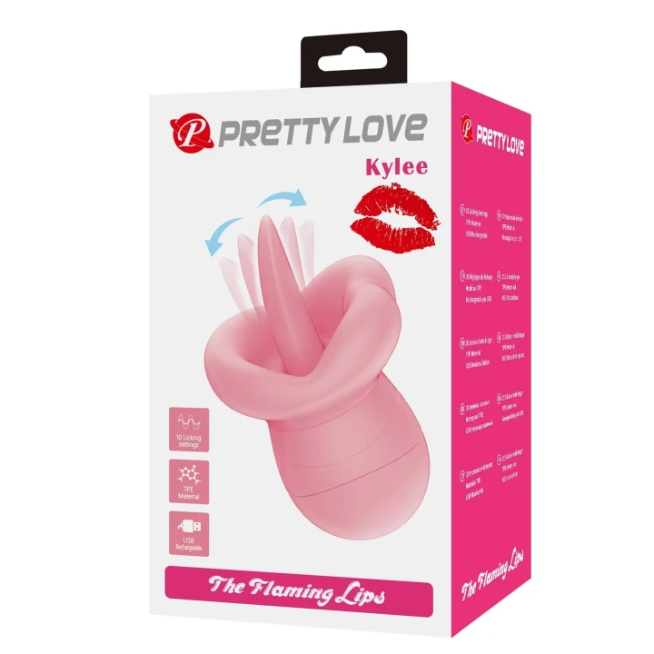 Stymulator oralny Pretty Love Kylee, 10 trybów, materiał TPR, wibrujący