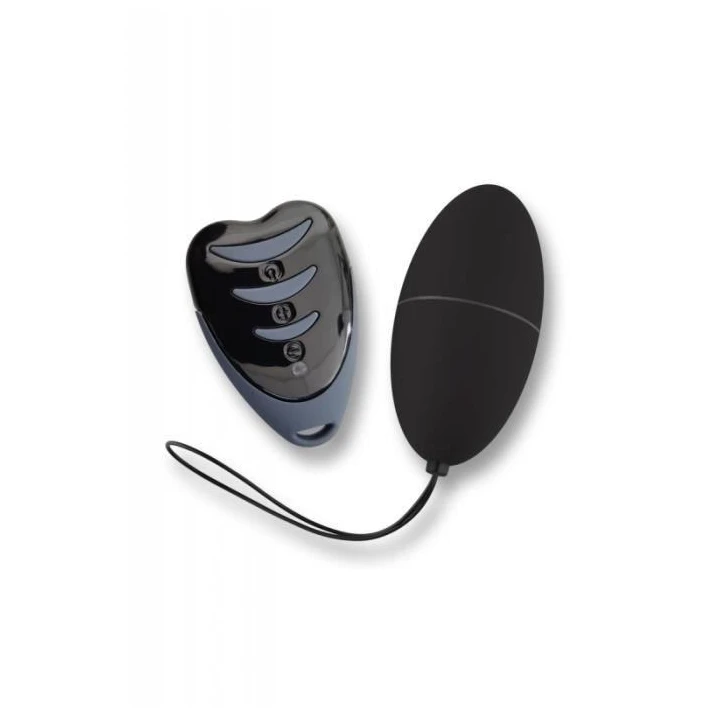 Wibrator-jajko zdalnie sterowane, silikon/ABS, 10 trybów wibracji, czarny