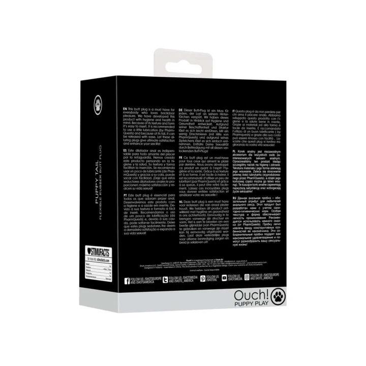 Korek analny TPE 4,1cm, elastyczny, bezpieczny z praktycznym uchwytem