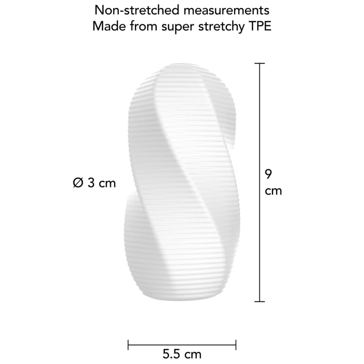 Masturbator średniej wielkości TOYJOY HERO, spirala, materiał TPE, ergonomiczną konstrukcję