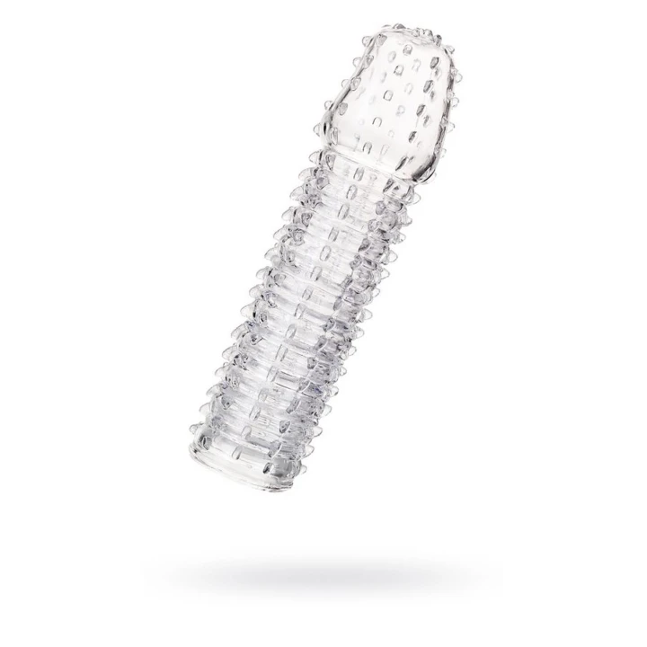 Extender na penisa A-TOYS 15,2 cm, elastyczny, przezroczysty, materiał TPR