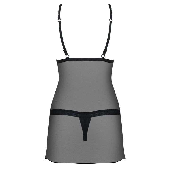 Koszulka erotyczna OBSESSIVE, prześwitująca siateczka, regulowane ramiączka, S/M