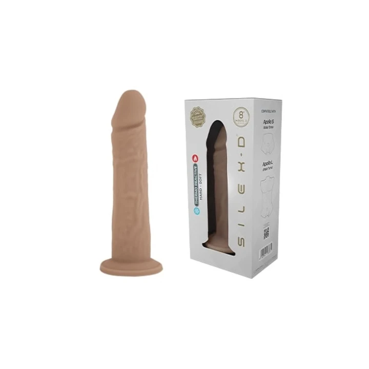 Dildo Realistyczne SILEXD, Ciekły Silikon, Termoaktywny, Wodoodporny, 8”