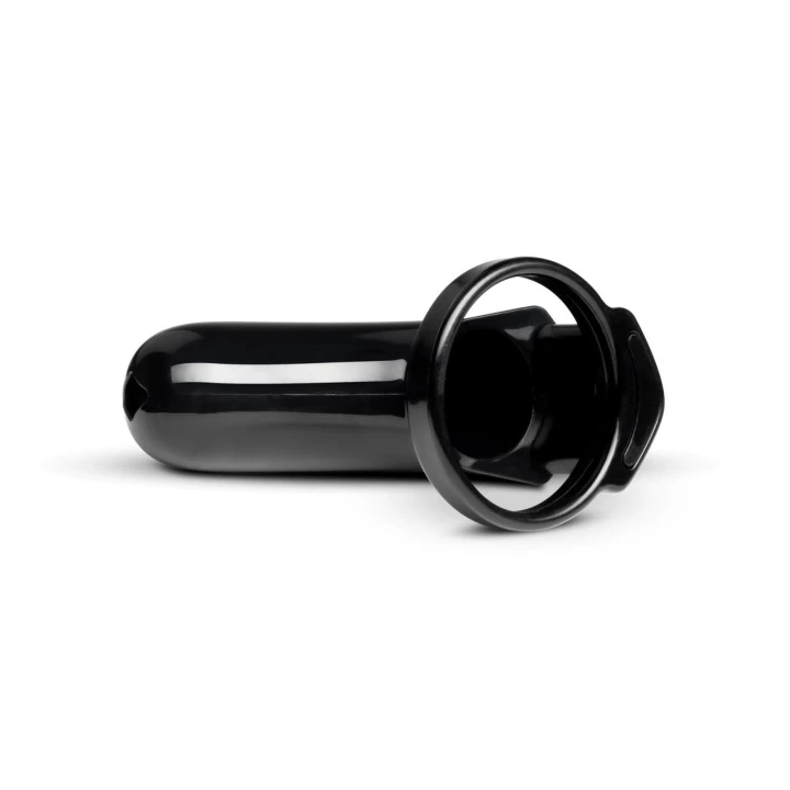 Klatka cnoty Lockdown Duża - 5 pierścieni, metalowa kłódka, otwór do oddawania moczu