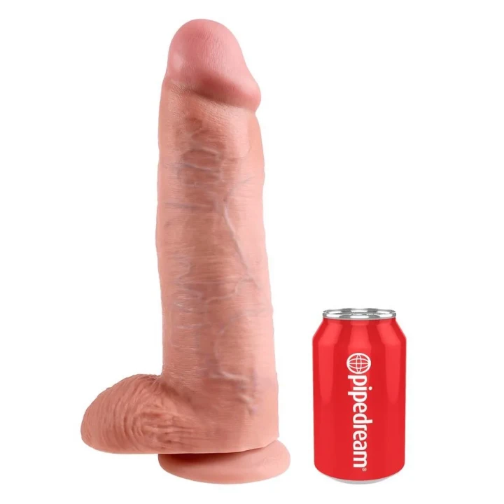 Dildo King Cock, 12 cali, realistyczny z przyssawką, średnica 7,6 cm, PVC