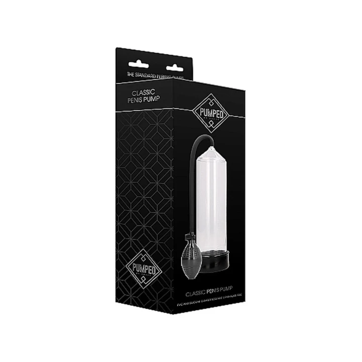 Pompka do penisa PUMPED - Przezroczysta, 23 cm długości, Silikonowy wąż