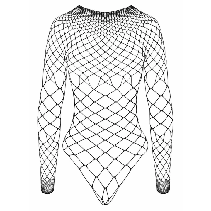 Body COTTELLI LINGERIE, siateczkowe, zmysłowe, glamour design z długimi rękawami