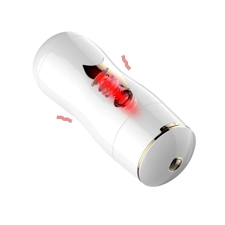 Masturbator podwójny CyberSkin® - 7 funkcji wibracji, z przyssawką, dłuższy 24,8 cm