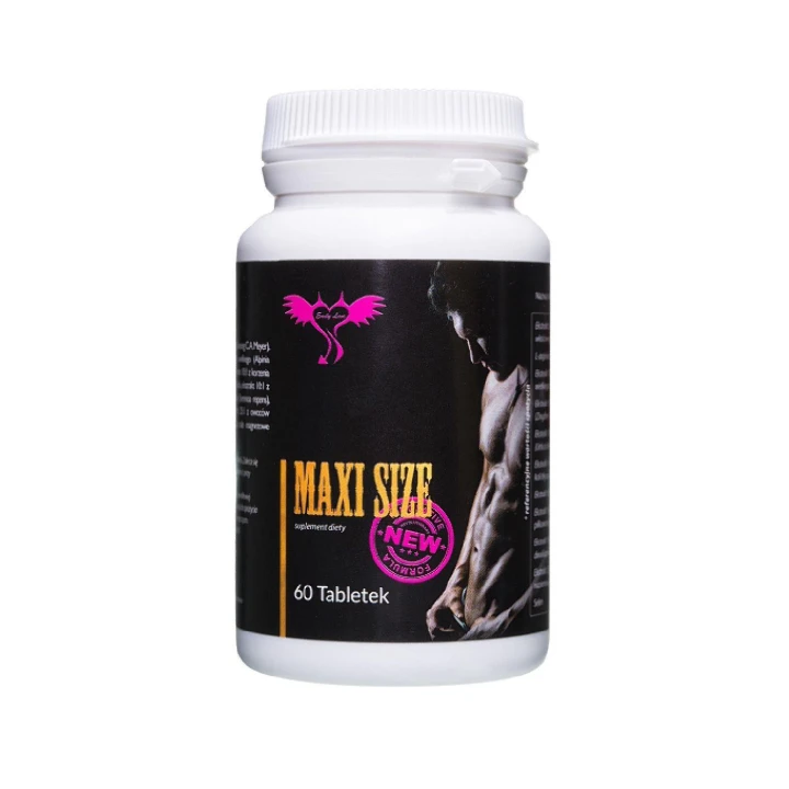 Suplement diety Maxi Size - Naturalne powiększenie, Wzmocnienie erekcji, 60 kapsułek