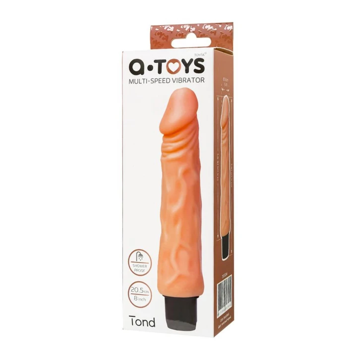 Wibrator realistyczny A-Toys, TPE, 17,5 cm, różne tryby wibracji