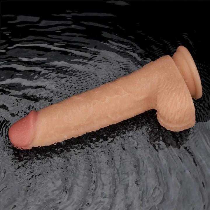 Dildo Power Basics 9.5'' - 10 trybów wibracji, wodoodporny, bezpieczny dla ciała PVC