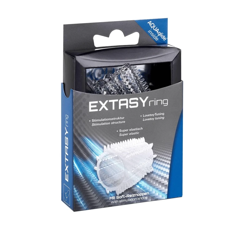 Pierścień stymulujący EXTASY, TPE, 4,5 cm, elastyczny, pobudzający dla dwojga