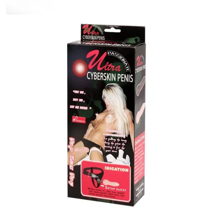 Proteza penisa - LyBaile Ultra CyberSkin, długość 17 cm, średnica 3,5 cm, regulowane majtki