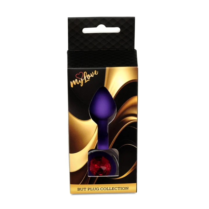 Plug anal (Biżuteria) MyLove Toys — silikonowy, fioletowy, mały (7 cm, Ø 2,7 cm)
