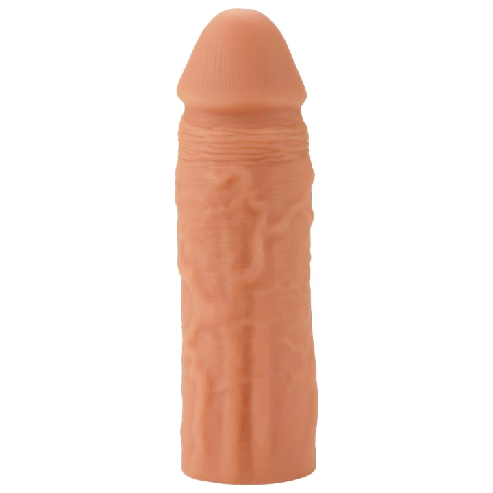 Nakładka na penis INFERNO, płynny silikon, 15 cm długości, średnica 4 cm