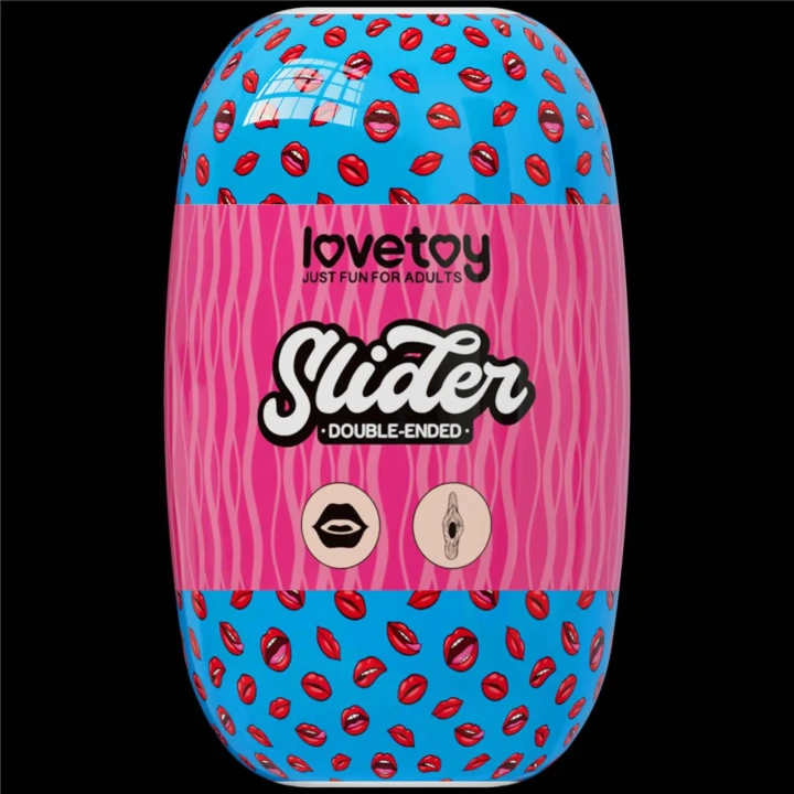 Masturbator dwustronny, naturalny kolor, TPE, wibrujący, 10.3cm długości