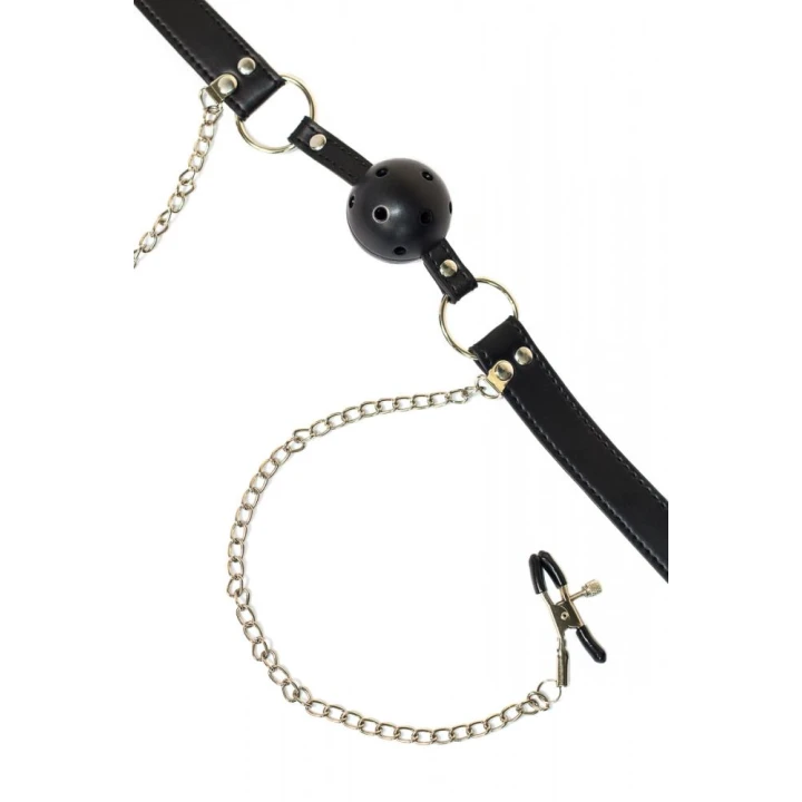 Knebel z klamrami na sutki Party Hard, długość 61 cm, wodoodporny, dla początkujących